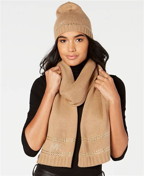 women michael kors hat and scarf|macy's Michael Kors summer hats.